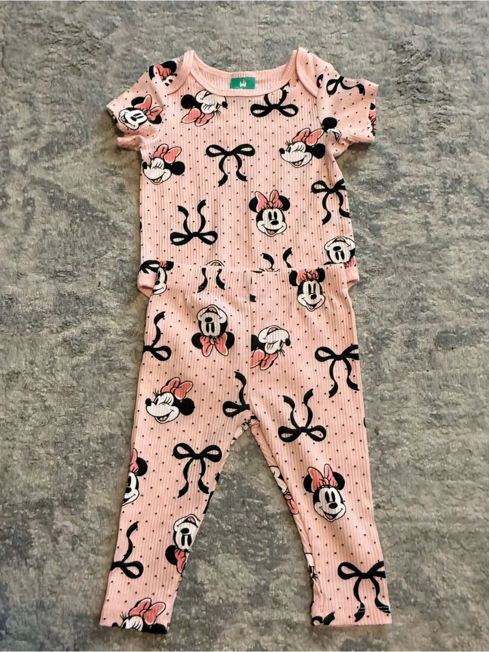 Disney Baby Minnie Mouse Outfit Bundle 3M 3-6M 4 Piece Set